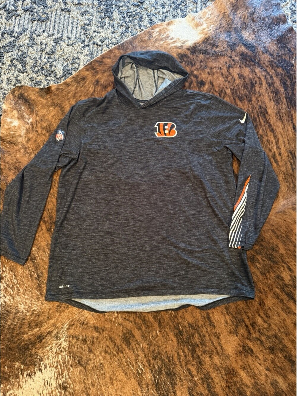 Nike On Field Cincinnati Bengals Team Issued Player Practice Hoodie 2XL #93
